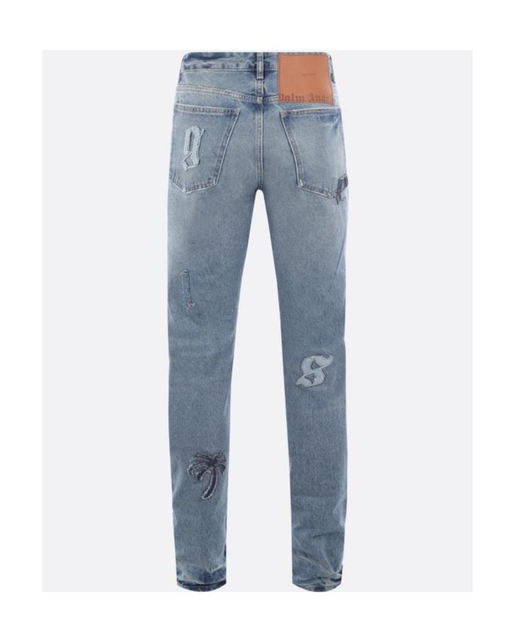 Palm Angels Blue Jeans for men