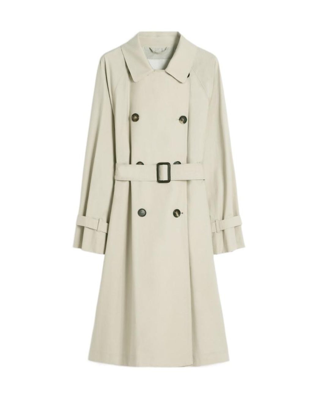 Max Mara Natural Cotton-Blend Trench Coat