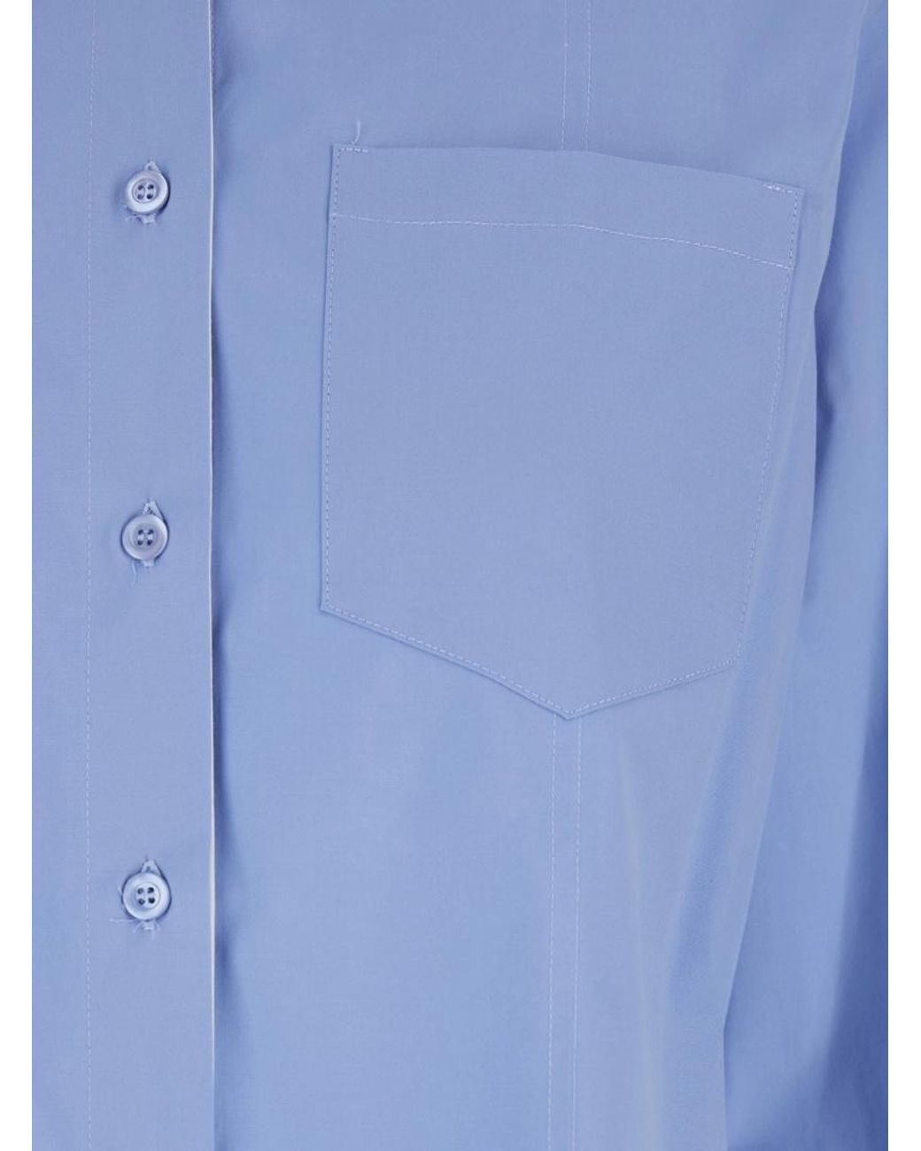 Semicouture Blue Semi Couture Stretch Classic Collar Shirt