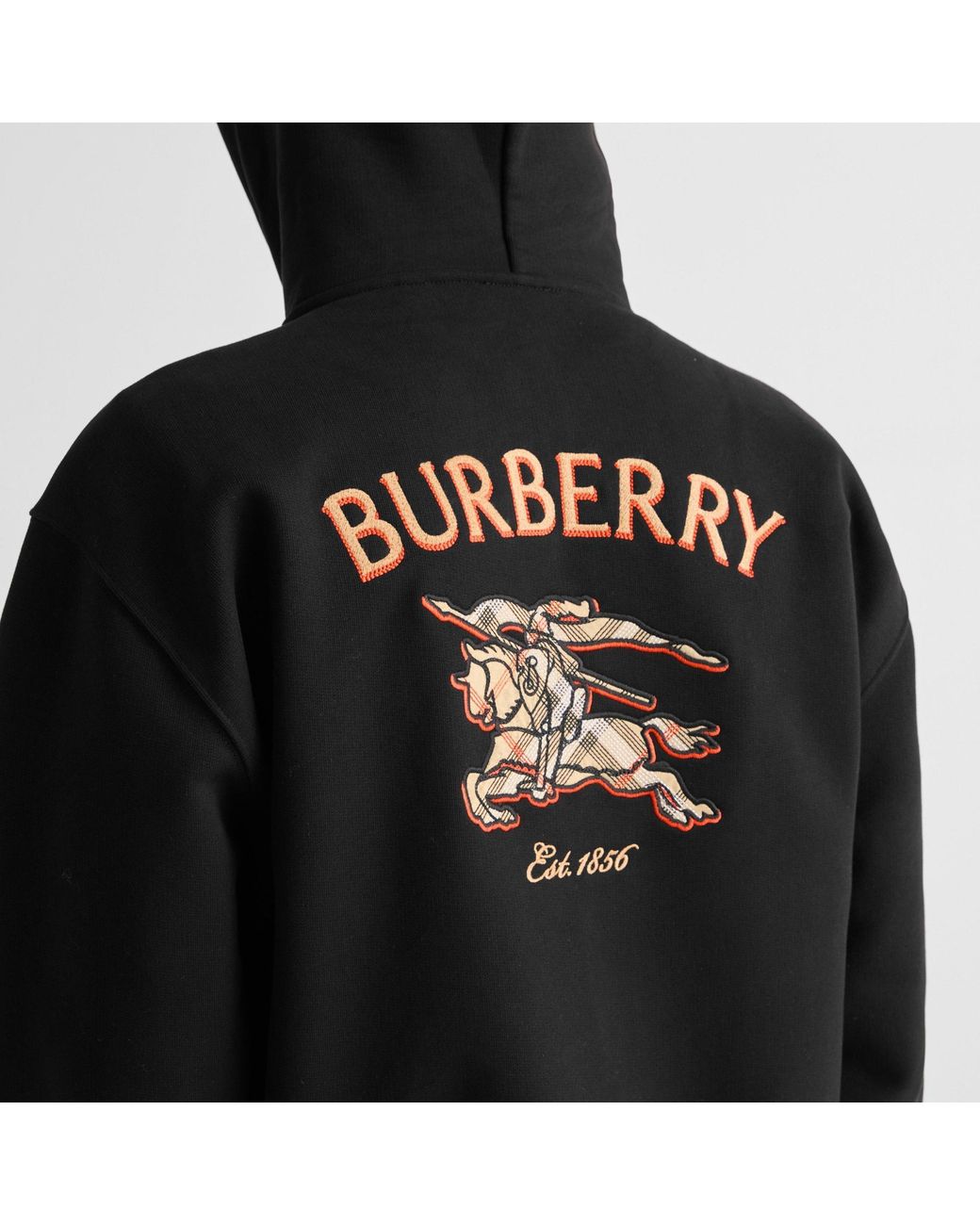 Burberry Black Zip-Up Hooded Jacket for men