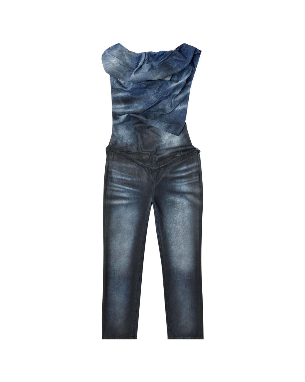 DIESEL Blue De-Clodia-Fsg Denim Jumpsuit