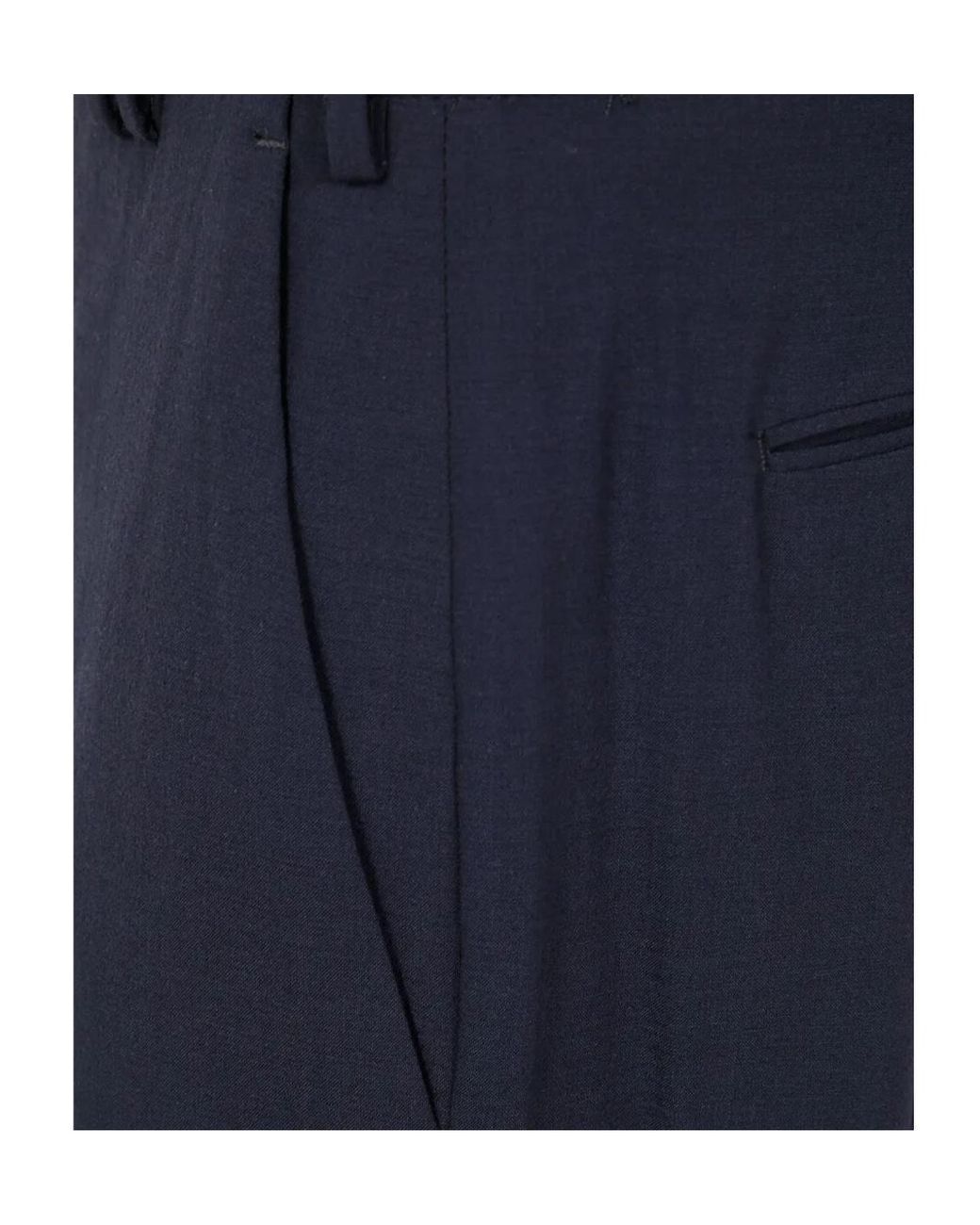 PT01 Blue Wool Straight-Leg Trousers for men