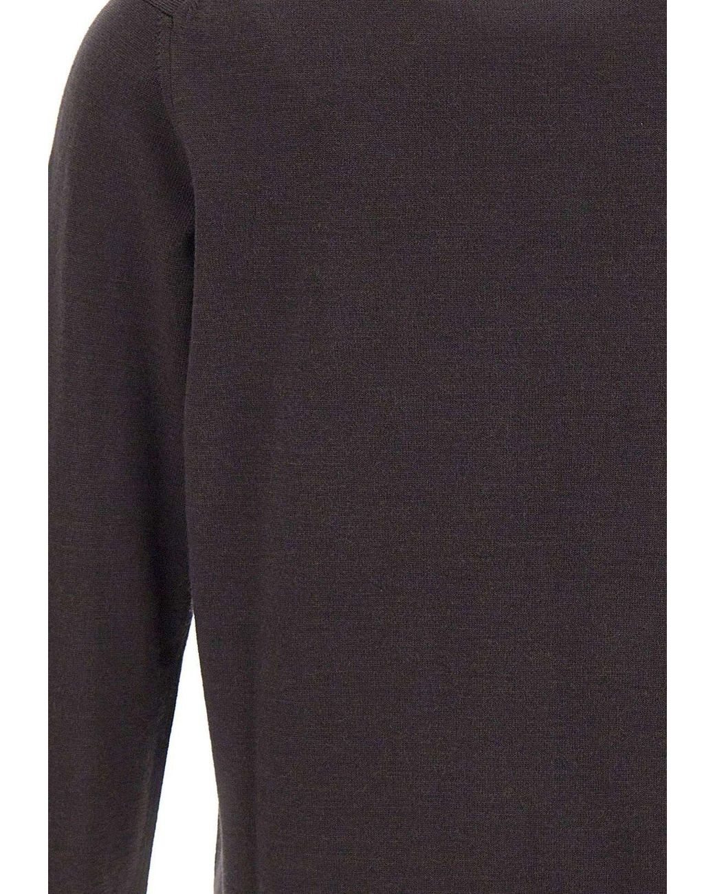 Kangra Cashmere Gray Kangra Crew-Neck Ribbed-Trim Sweater for men