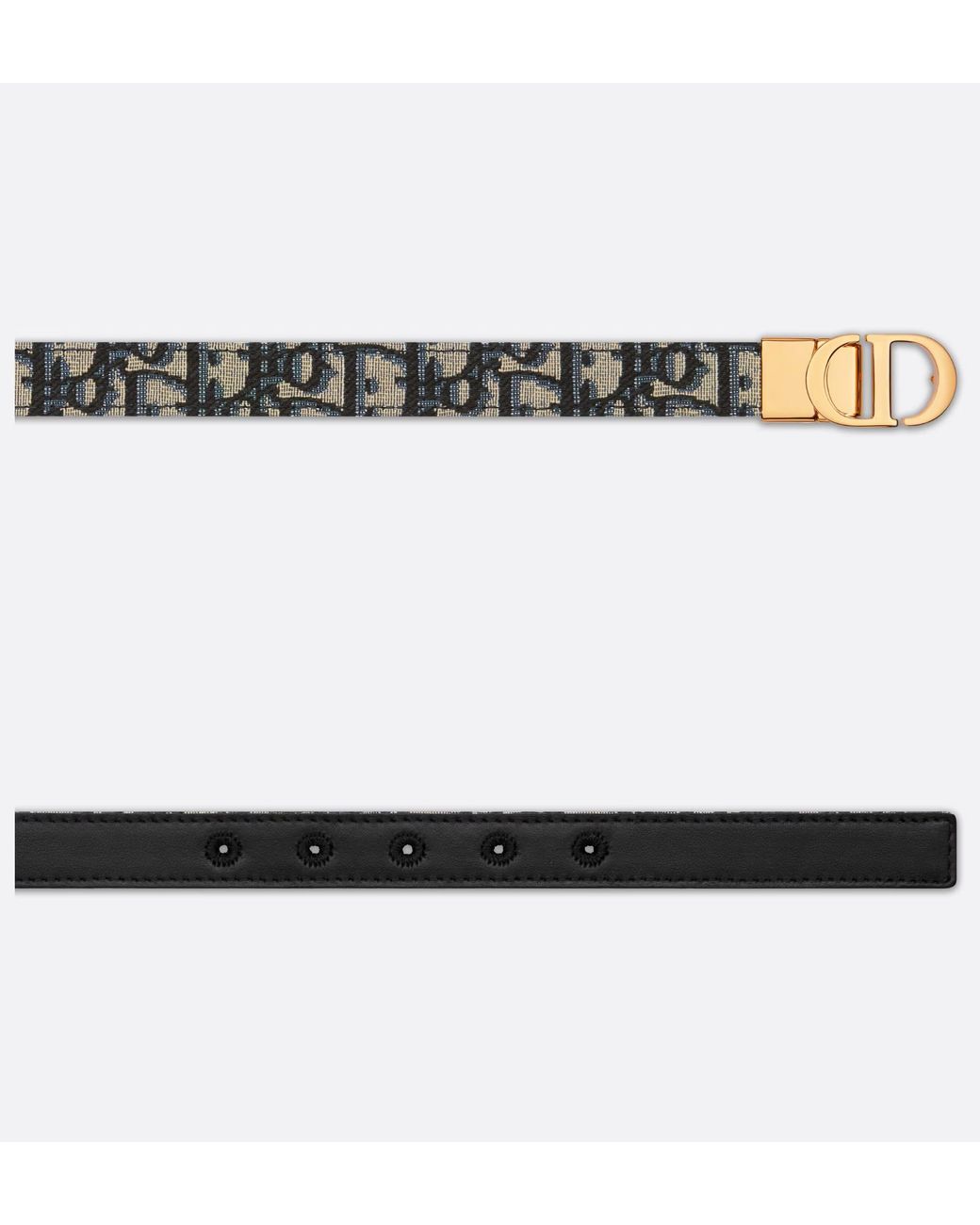 Dior White 30Montaigne Reversible Belt