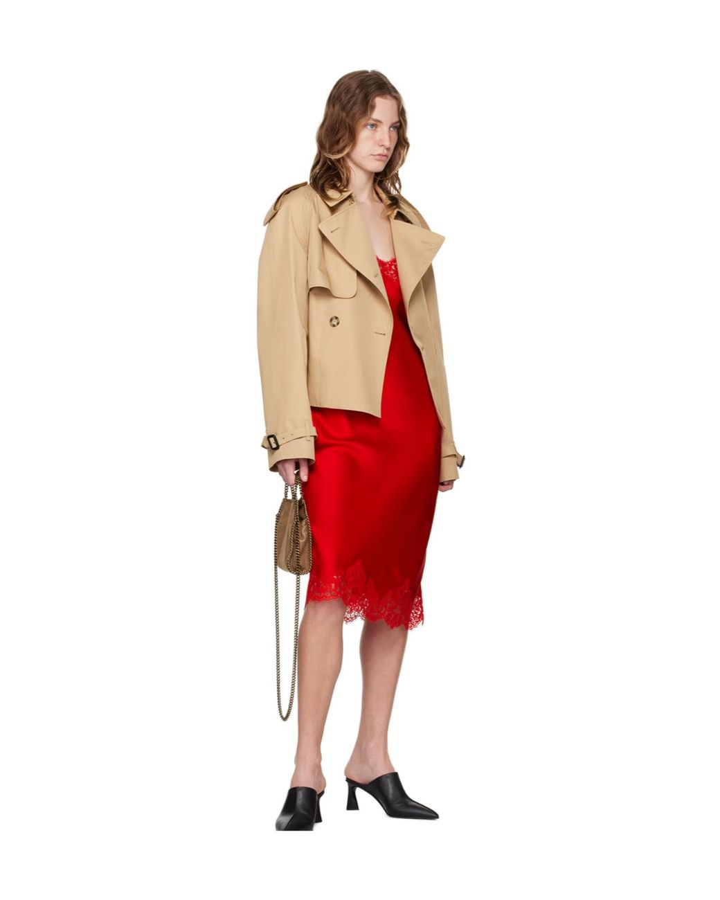 Stella McCartney Red Button-Up Military Jacket for men