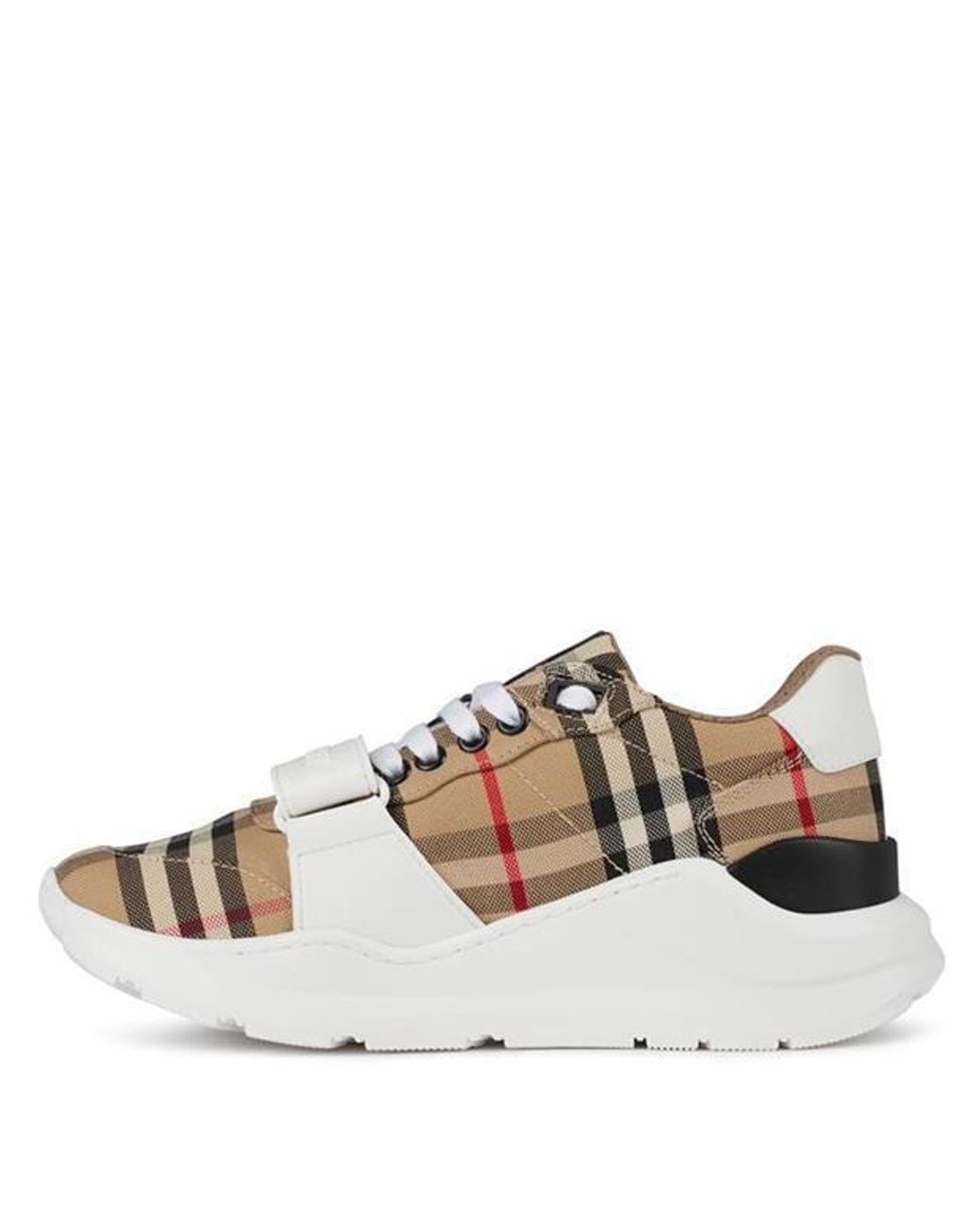 Burberry Multicolor Check Cotton New Regis Trainers
