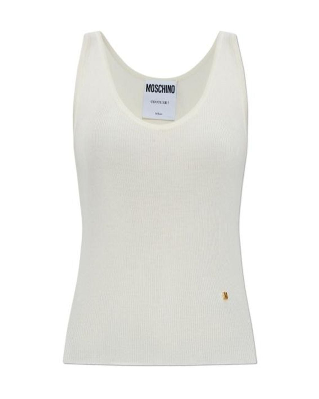 Moschino White Sleeveless Tops