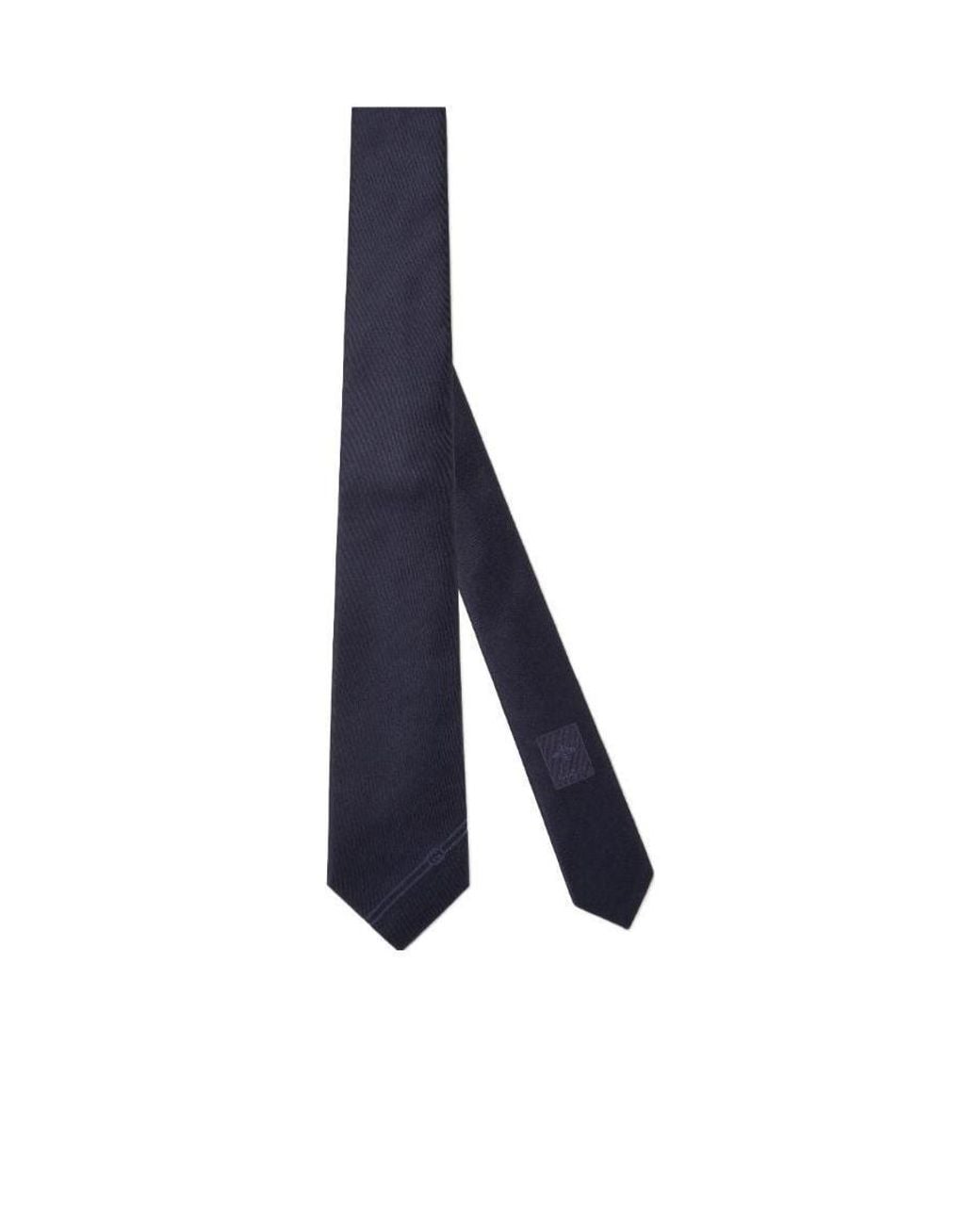 Gucci Blue Silk Tie With Interlocking G for men
