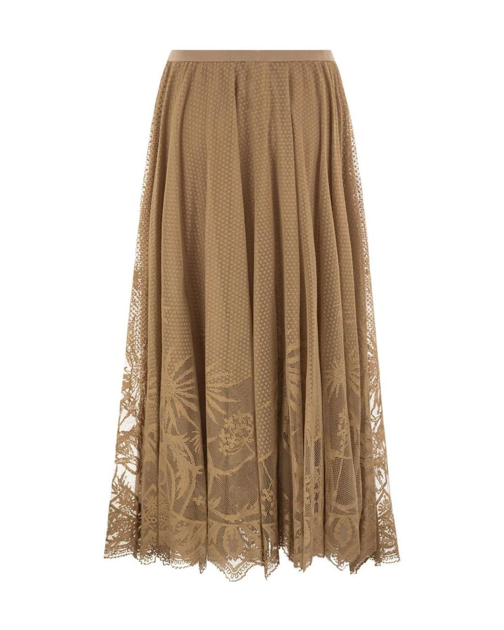 Fabiana Filippi Natural Long Lace Skirt