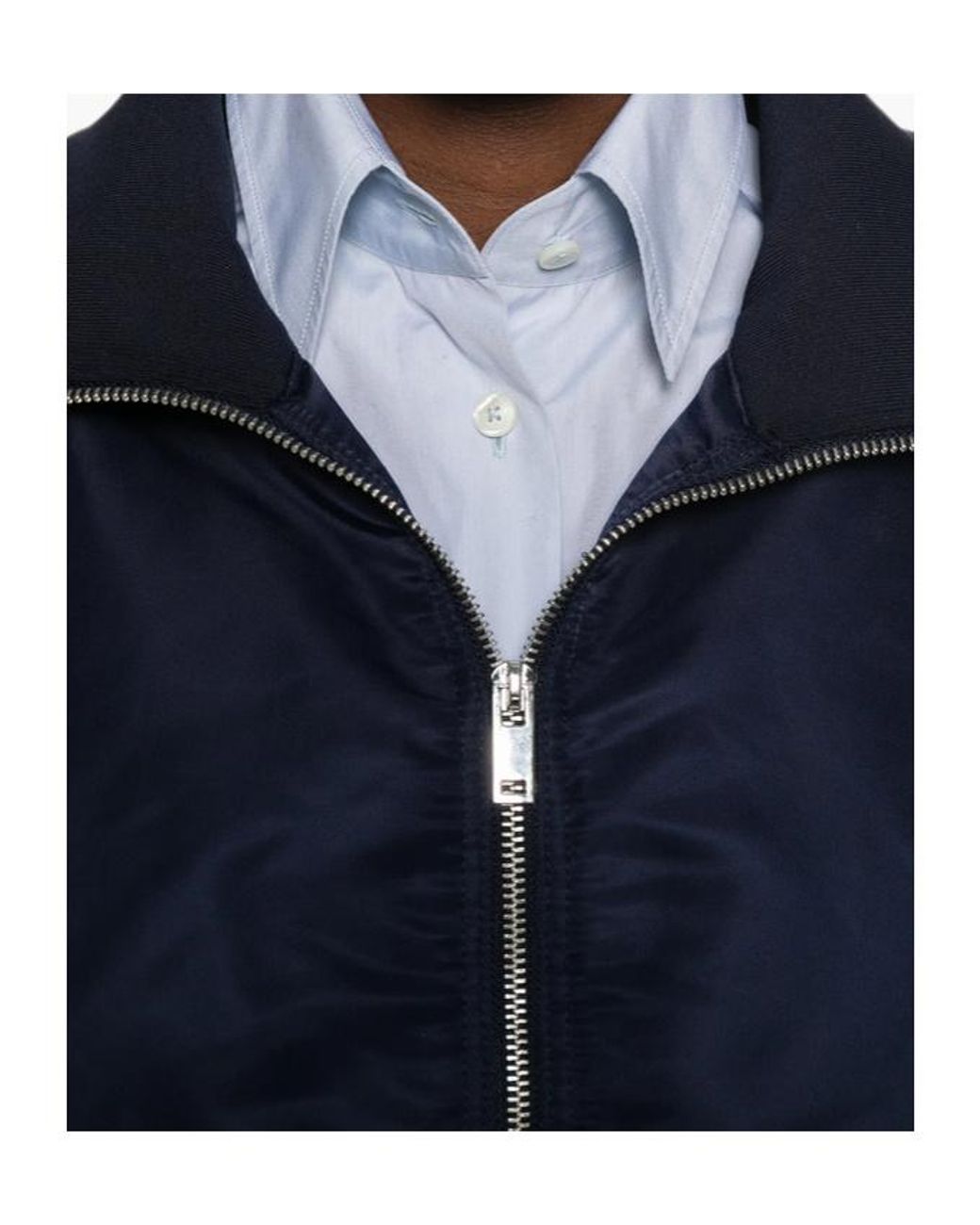 Frankie Shop Blue Long-Sleeve Casual Jacket