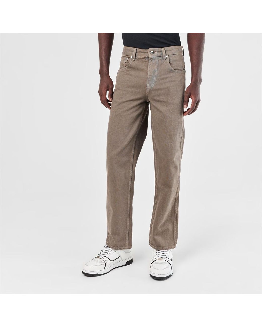Represent Gray Straight-Leg Jeans for men