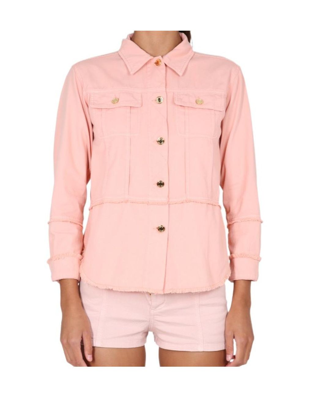Tom Ford Pink Long Sleeved Buttoned Denim Shirt