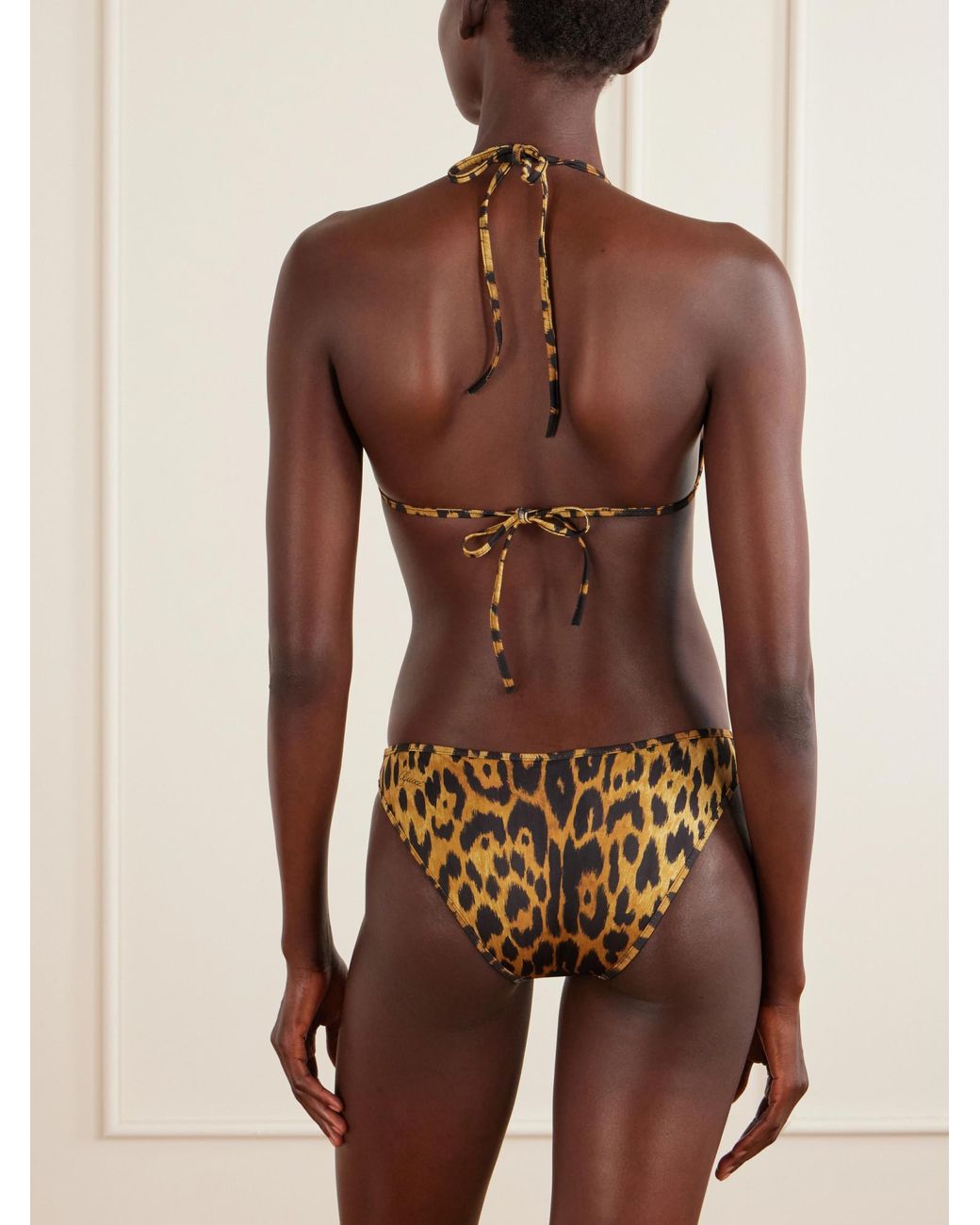 Gucci White Printed Stretch Jersey Bikini