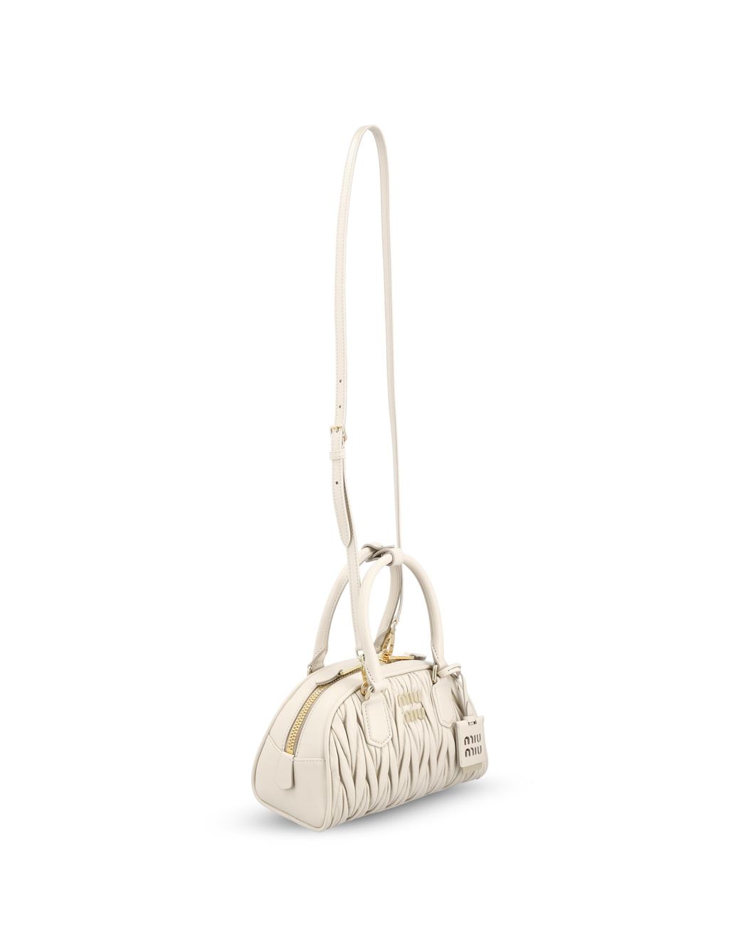 Miu Miu Natural Matelassé Zipped Tote Bag