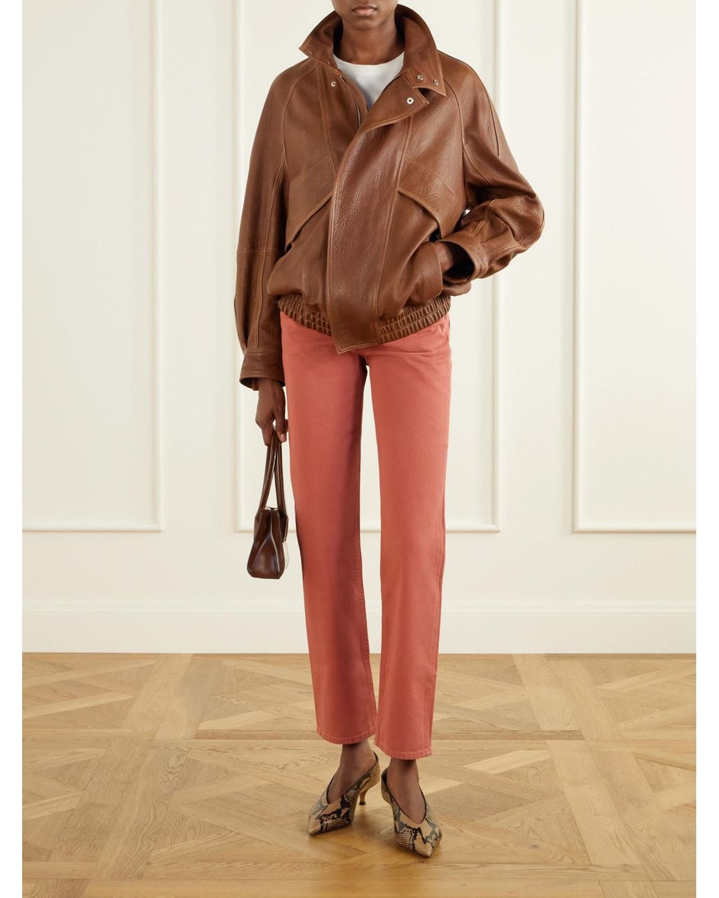 Blazé Milano Red Mid-Rise Wide-Leg Jeans