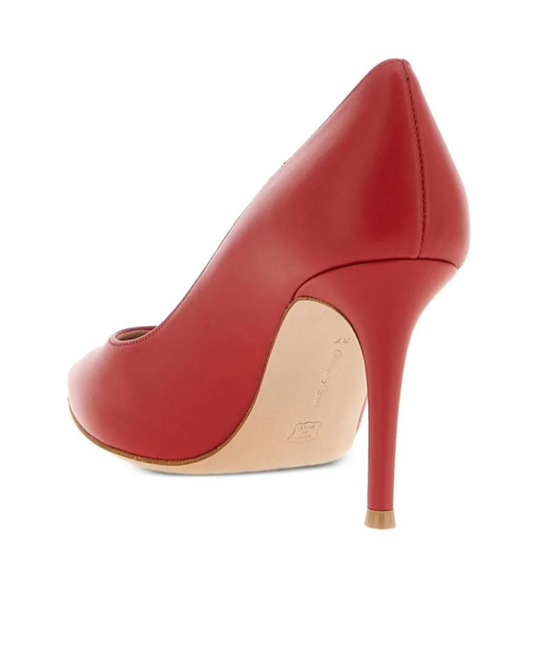 Gianvito Rossi Red 85Mm Leather Heeled Pumps