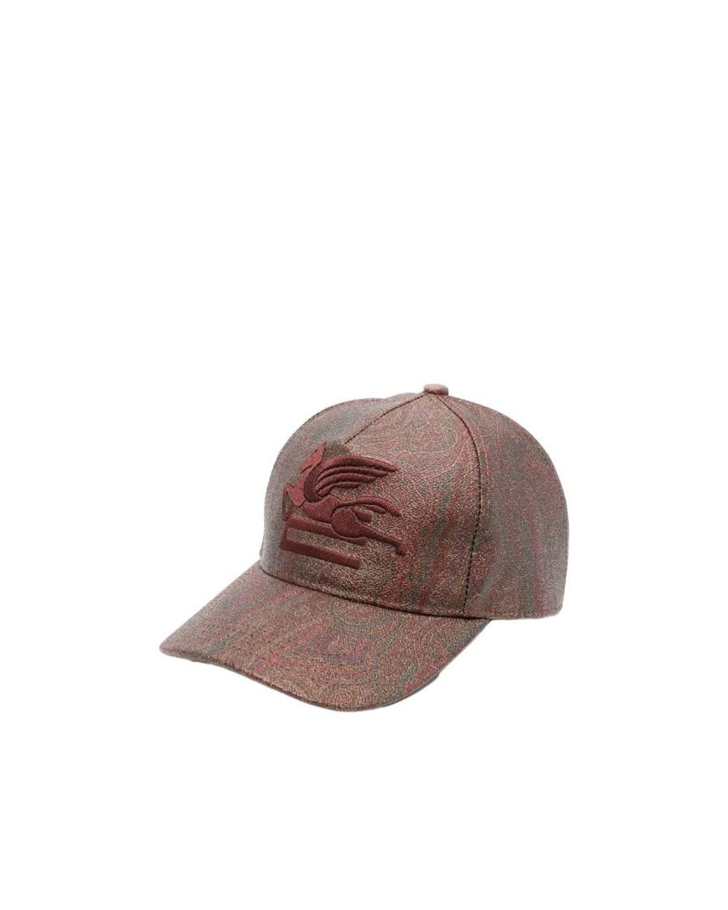 Etro Brown Logo Embroidered Baseball Cap