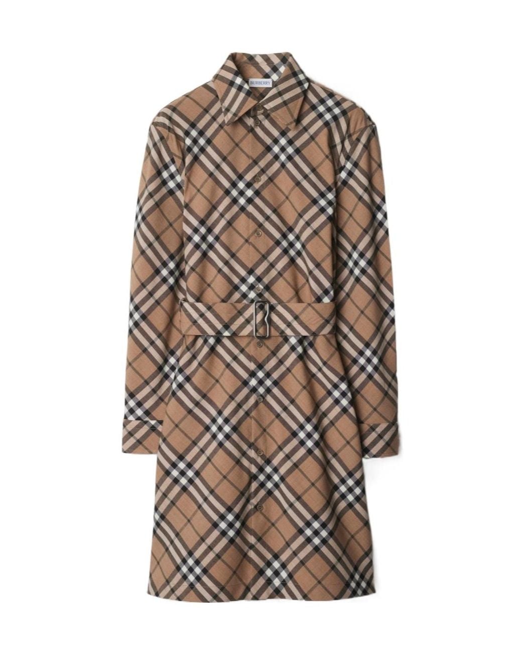 Burberry Brown Shirt Dresses