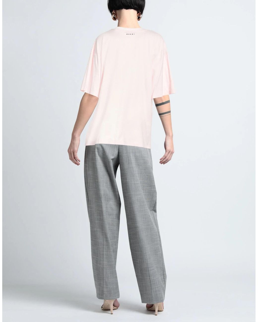 Marni White Printed Short-Sleeved T-Shirt