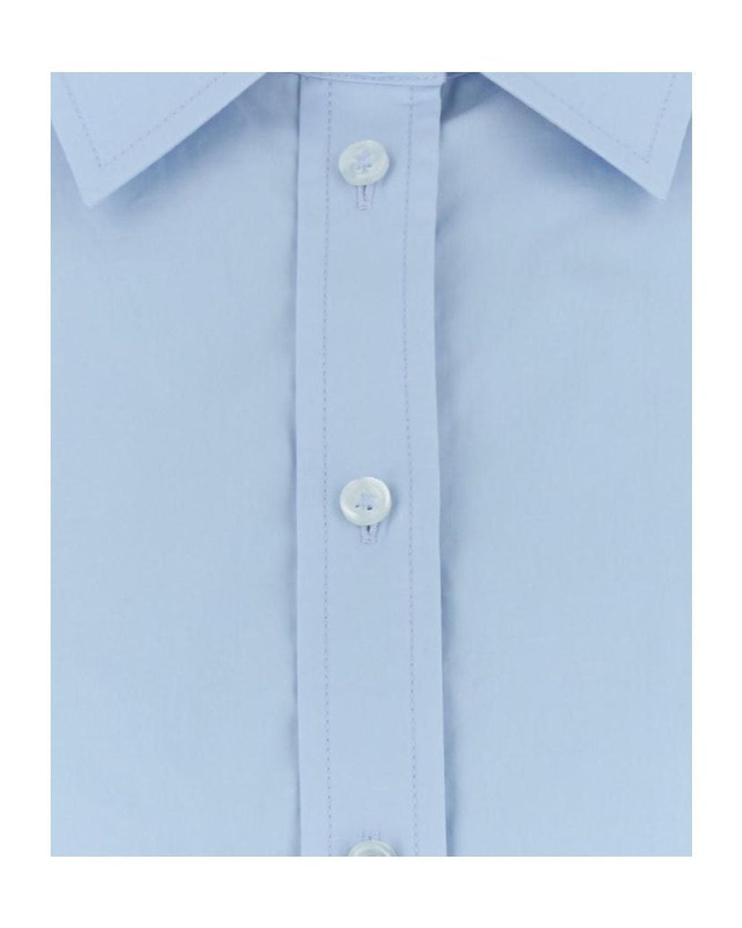 Alexander Wang Blue Long-Sleeved Oversized Shirt