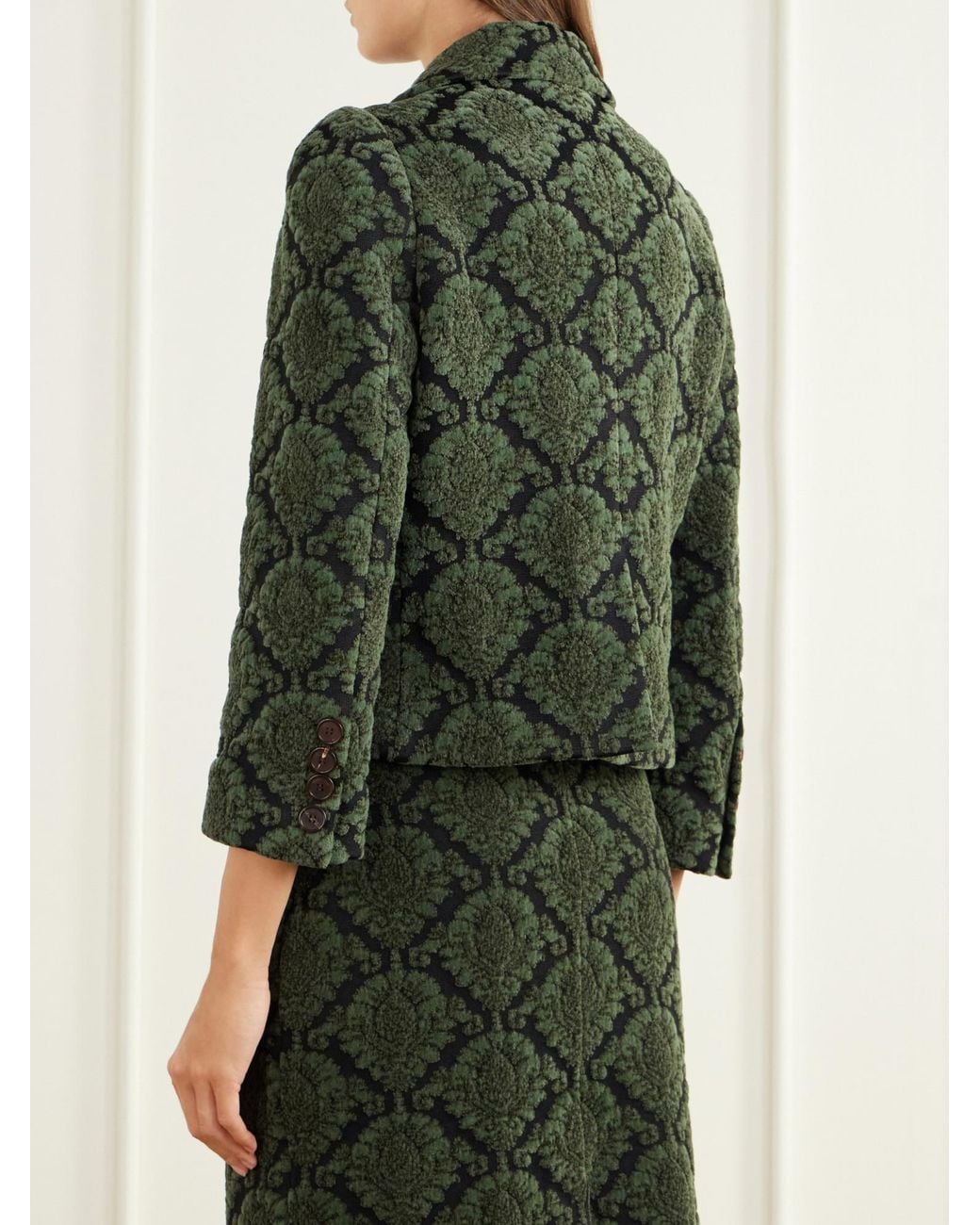 ShuShu/Tong Green Pile-Jacquard Jacket