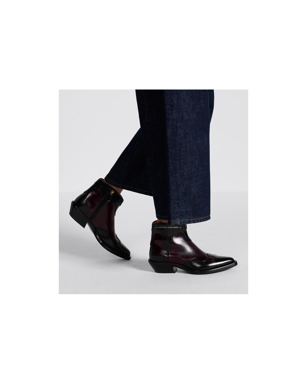 Dior Black Christian Pointed Toe Zip-Up Boots