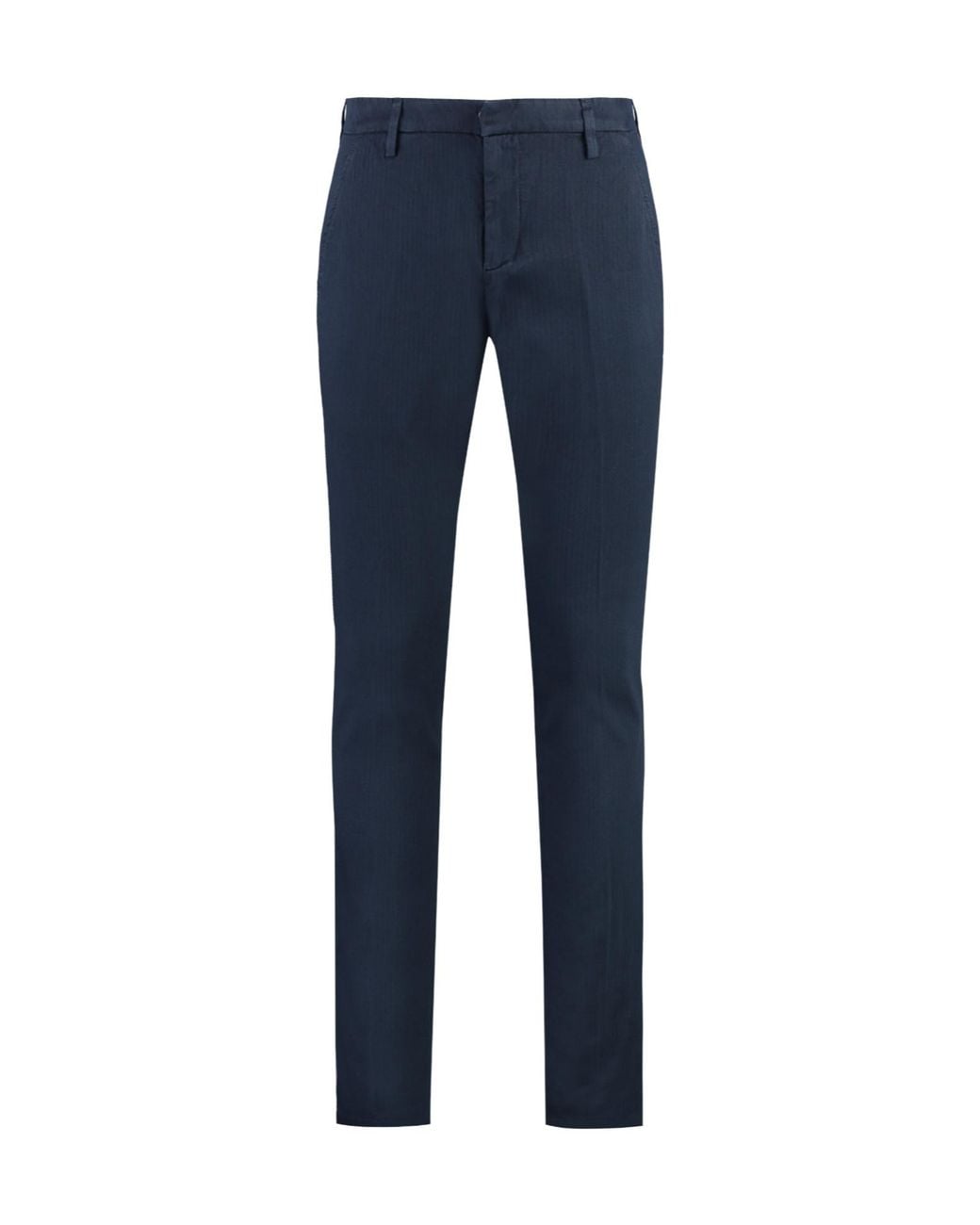 Dondup Blue Belt-Lined Casual Pants for men