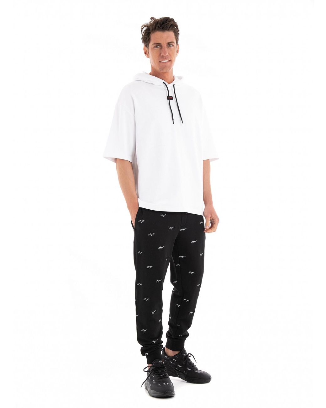 Boss White Short-Sleeved Sweater for men