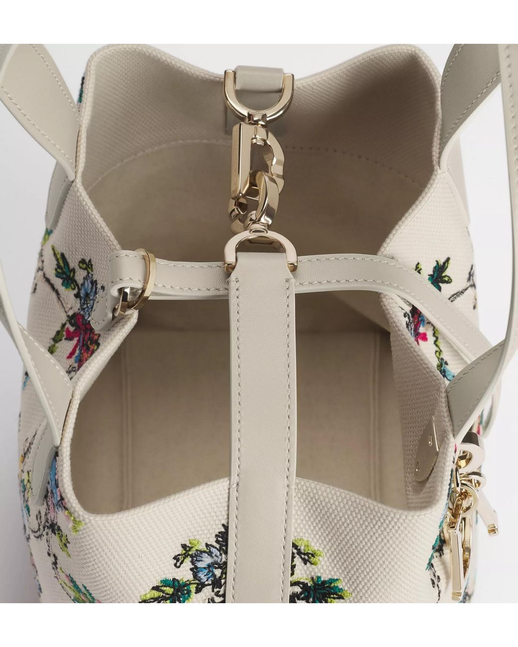 Dior White Iviera Small Toujours Vertical Tote Bag