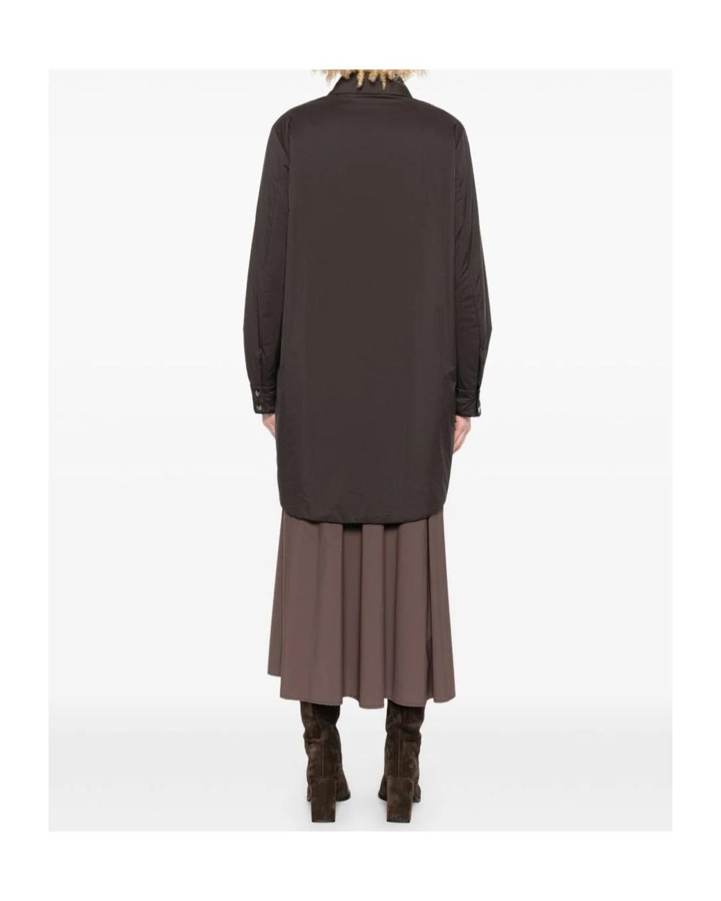Herno Black Button-Down Flap-Pocket Shirt Coat