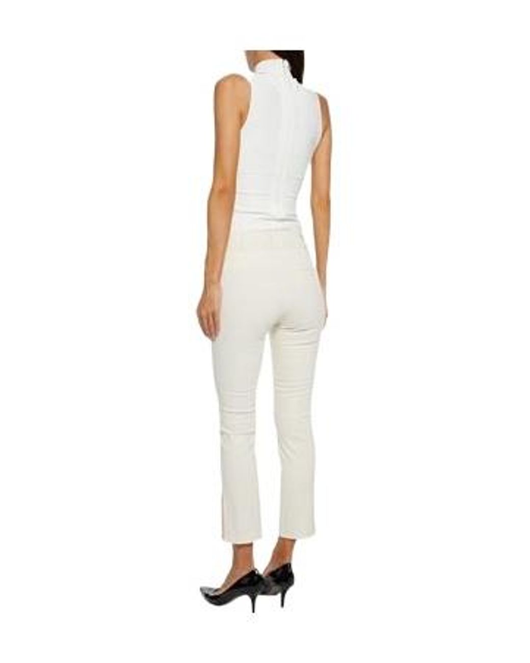 Isabel Marant White High-Waisted Casual Tapered Trousers