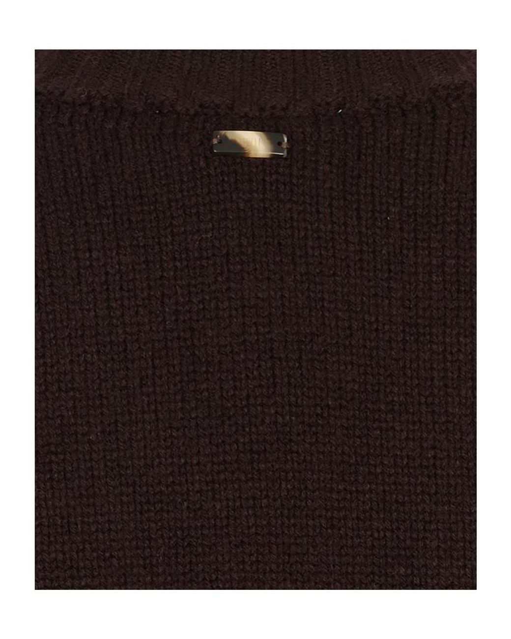 Fedeli Black Long-Sleeved Crewneck Jumper