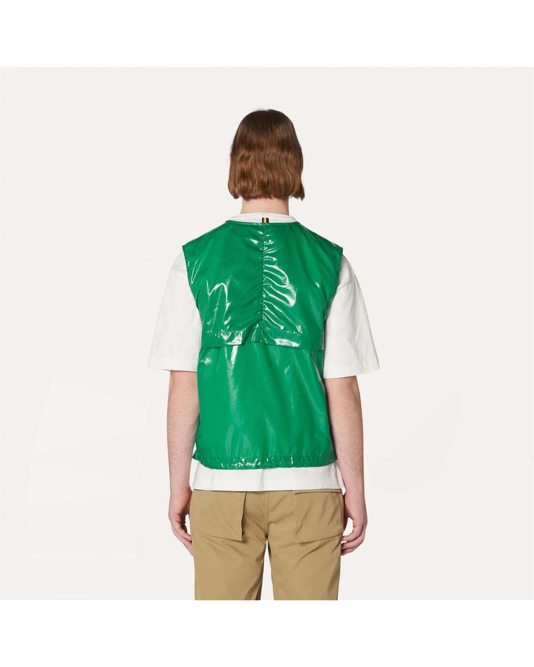 K-Way Green Barnel Zipped Vest for men