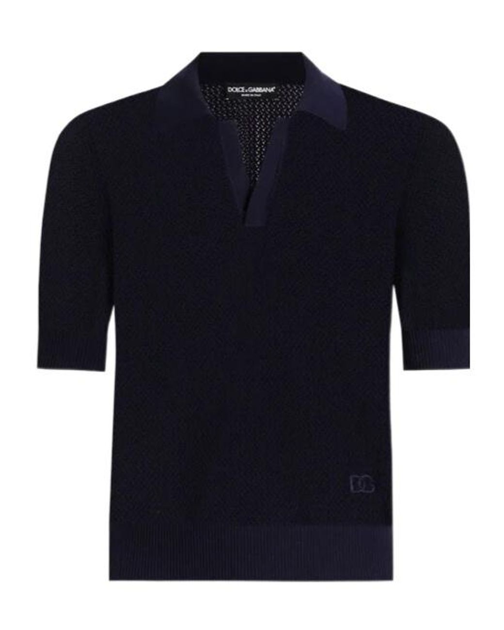 Dolce & Gabbana Blue Cotton T-Shirt for men