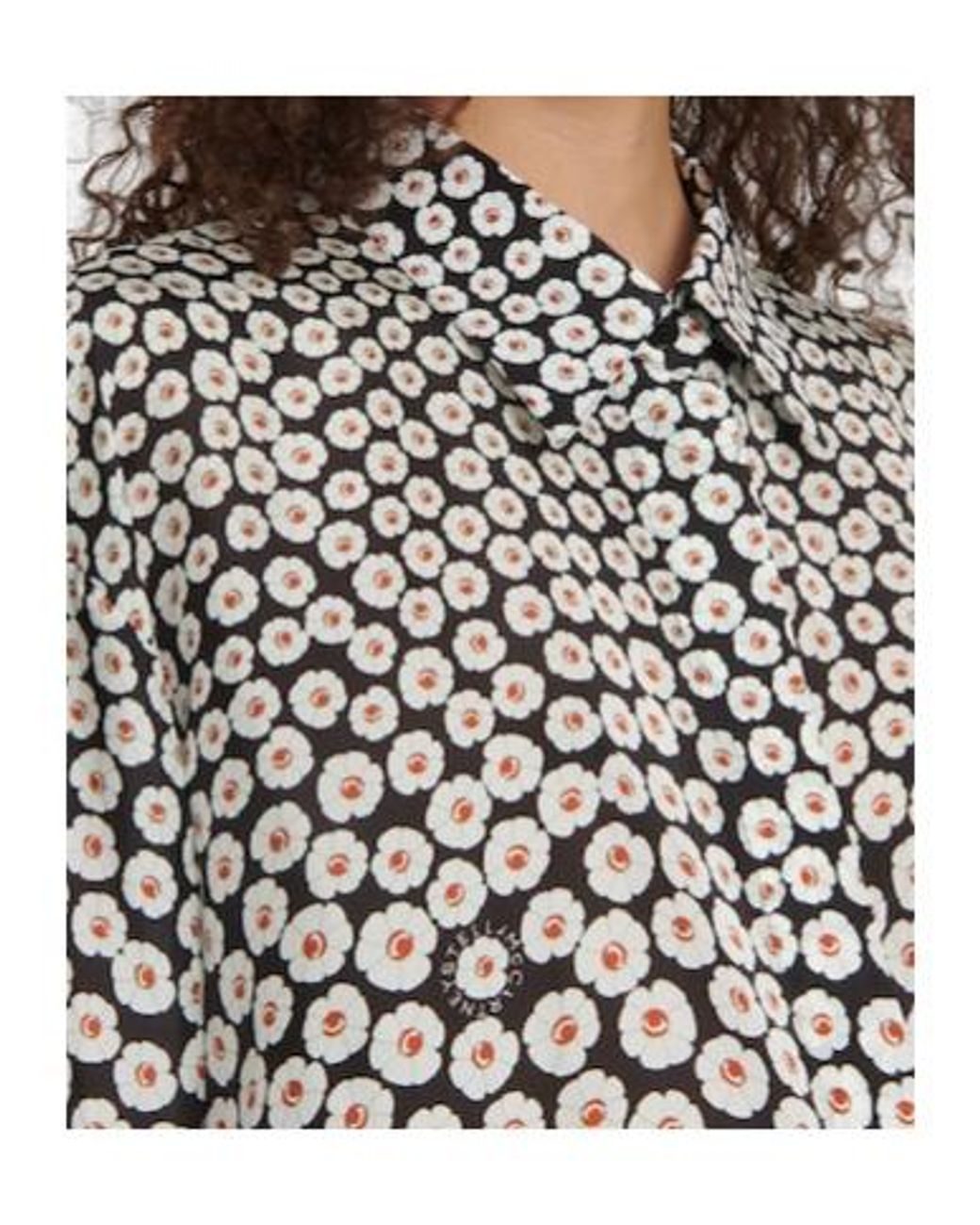 Stella McCartney White Floral Silk Shirt