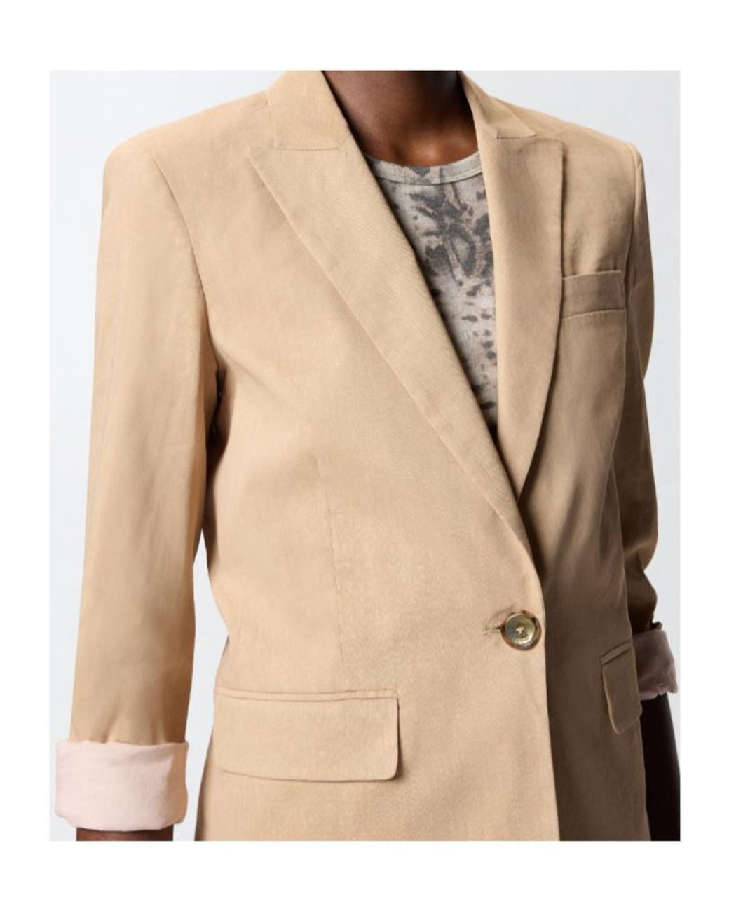 Pinko Natural Single-Breasted Jacket