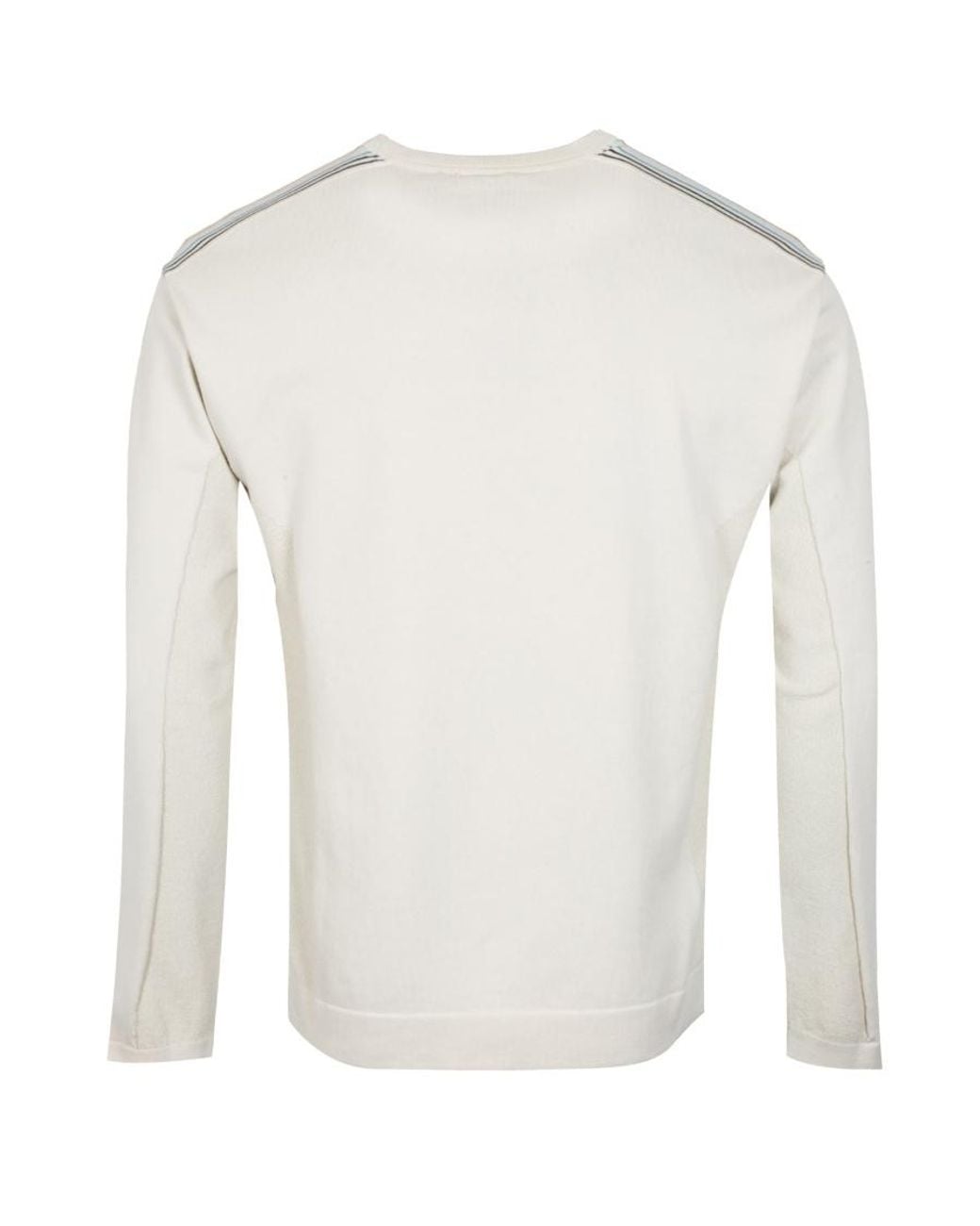 Boss White Crew Neck Long-Sleeve Sweatshirt for men