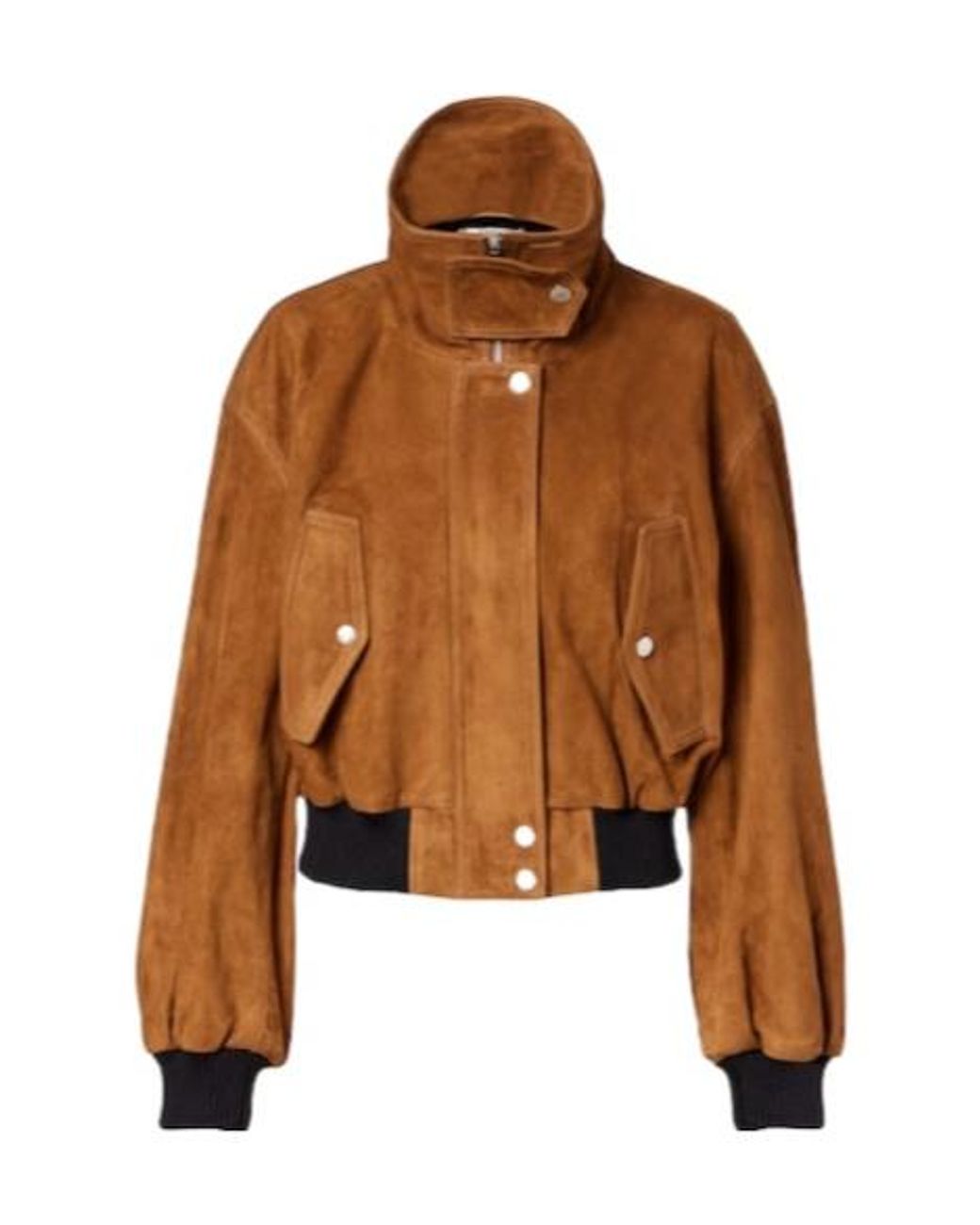 Nour Hammour Brown Briar Suede Bomber Jacket