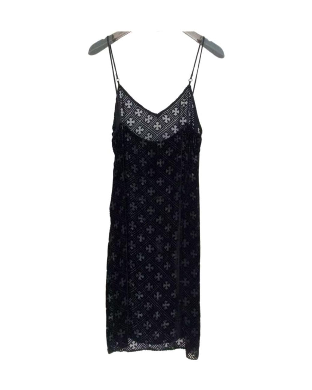 Chrome Hearts V-Neck Slip Dress in Black