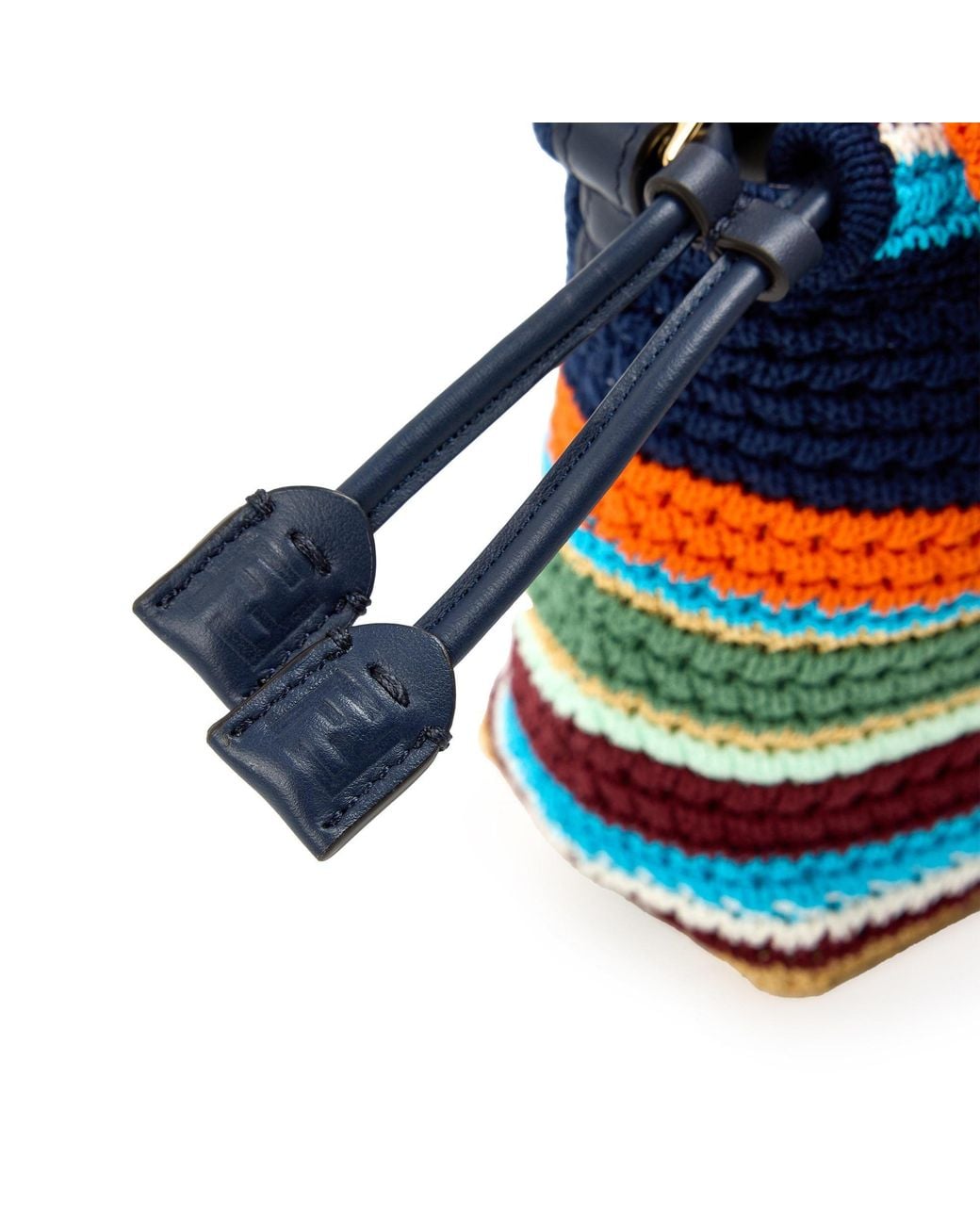 Fendi Blue Handwoven Shoulder Bag
