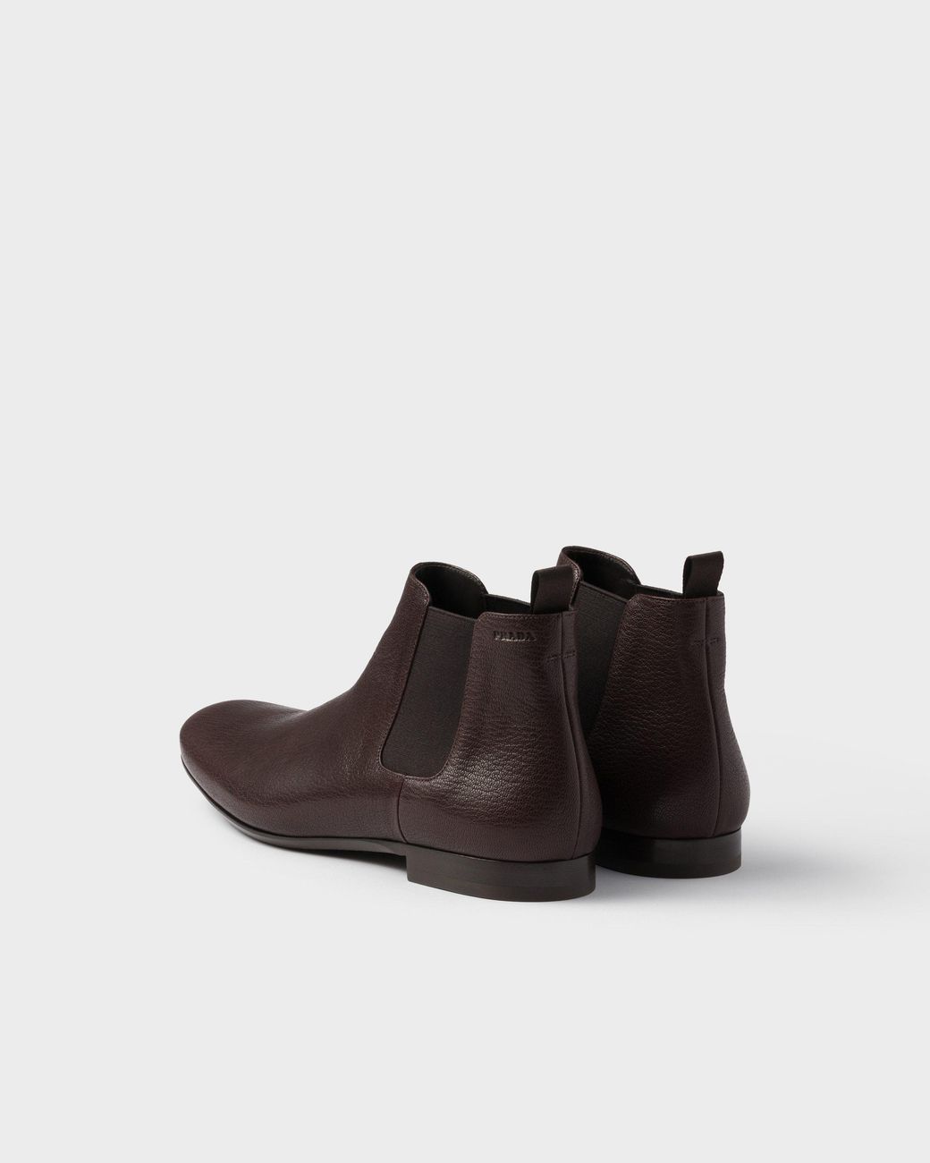 Prada Brown Slip-On Chelsea Boots for men