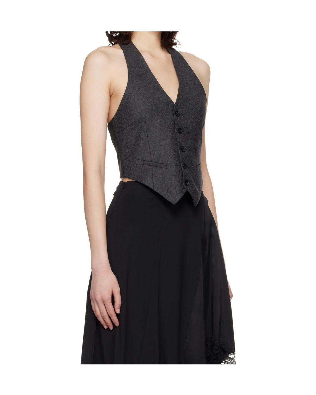 Vetements Black Backless Vest