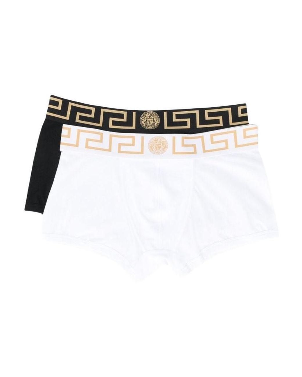 Versace White Greca Border 2 Piece Trunks for men