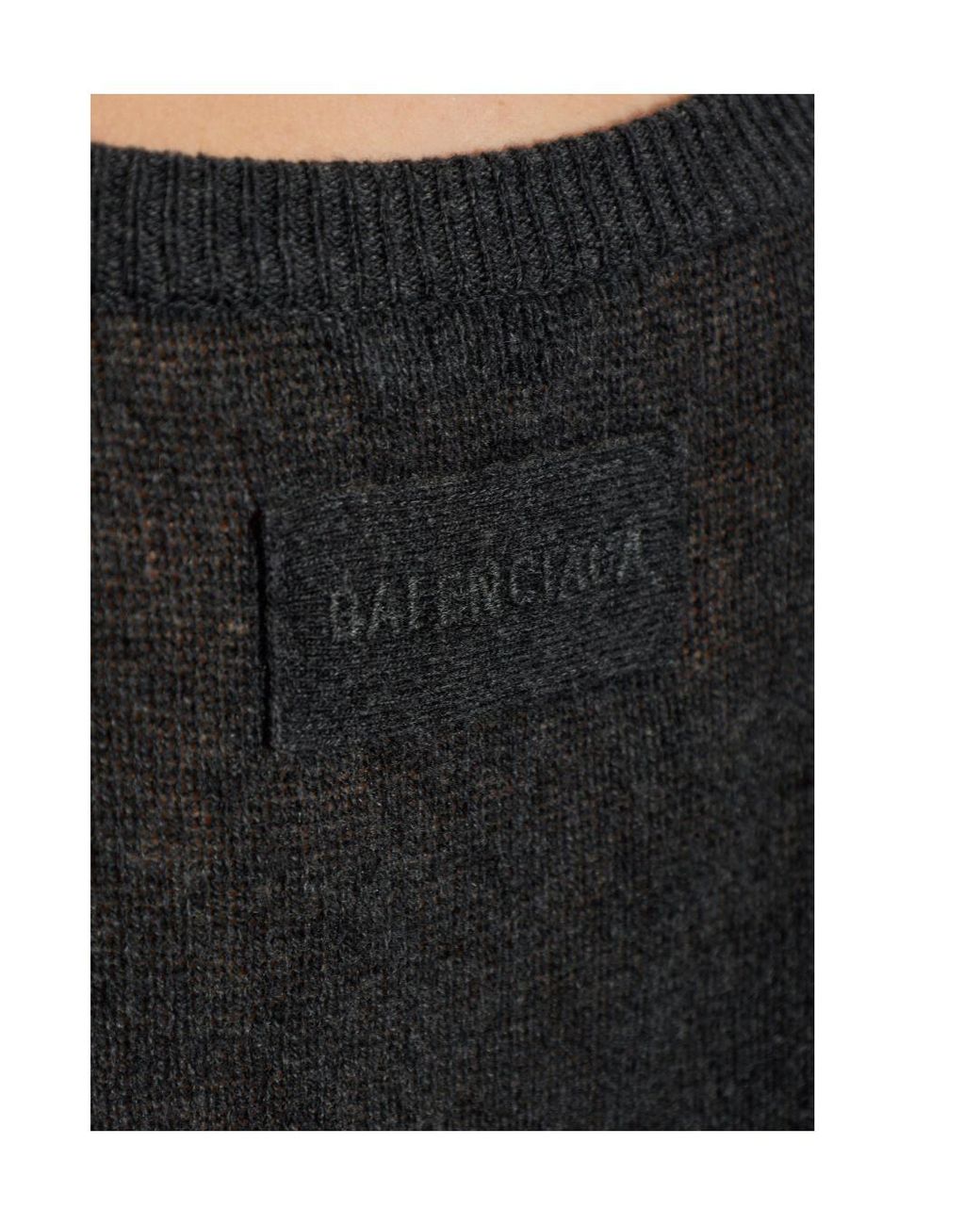Balenciaga Black Long-Sleeve Knit Top