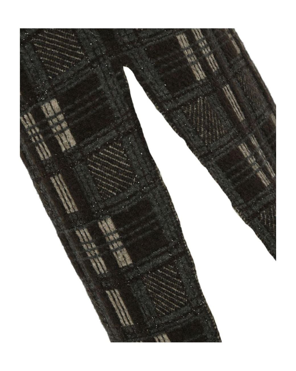 D.exterior Black Checked Pencil Skirt
