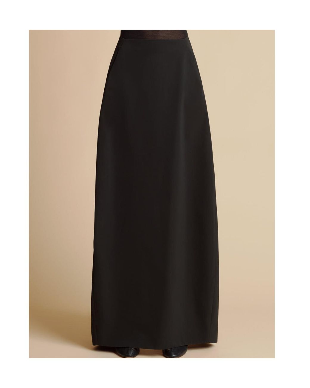 Khaite Black Lauson Midi Skirt