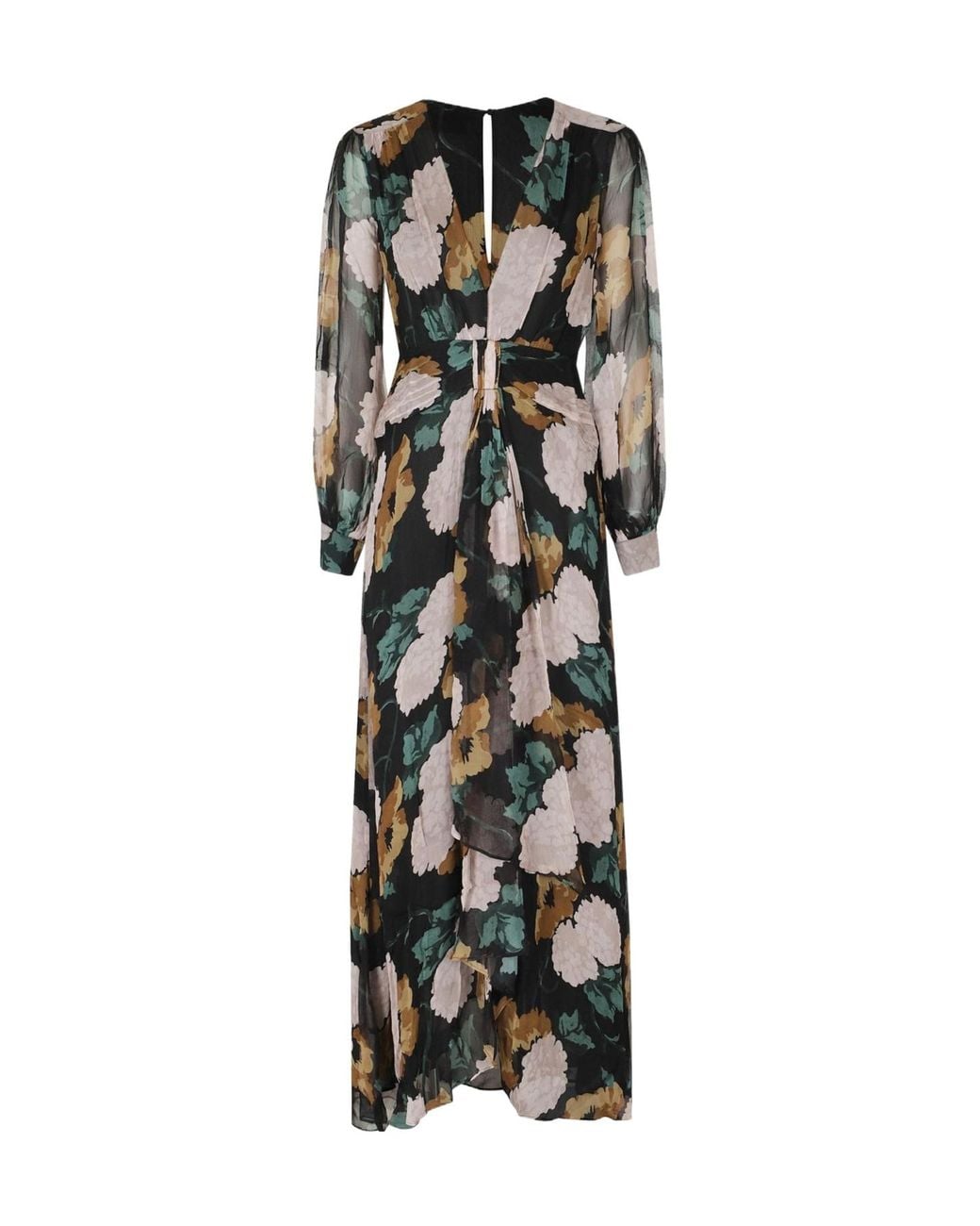 Rixo Black Meera Floral Maxi Dress