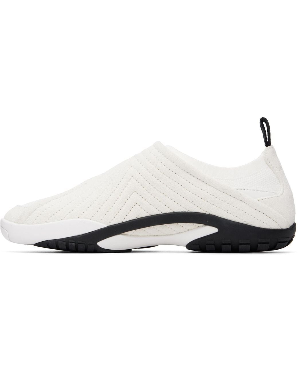 Lanvin White Lnv1 Knit & Suede Sneakers for men