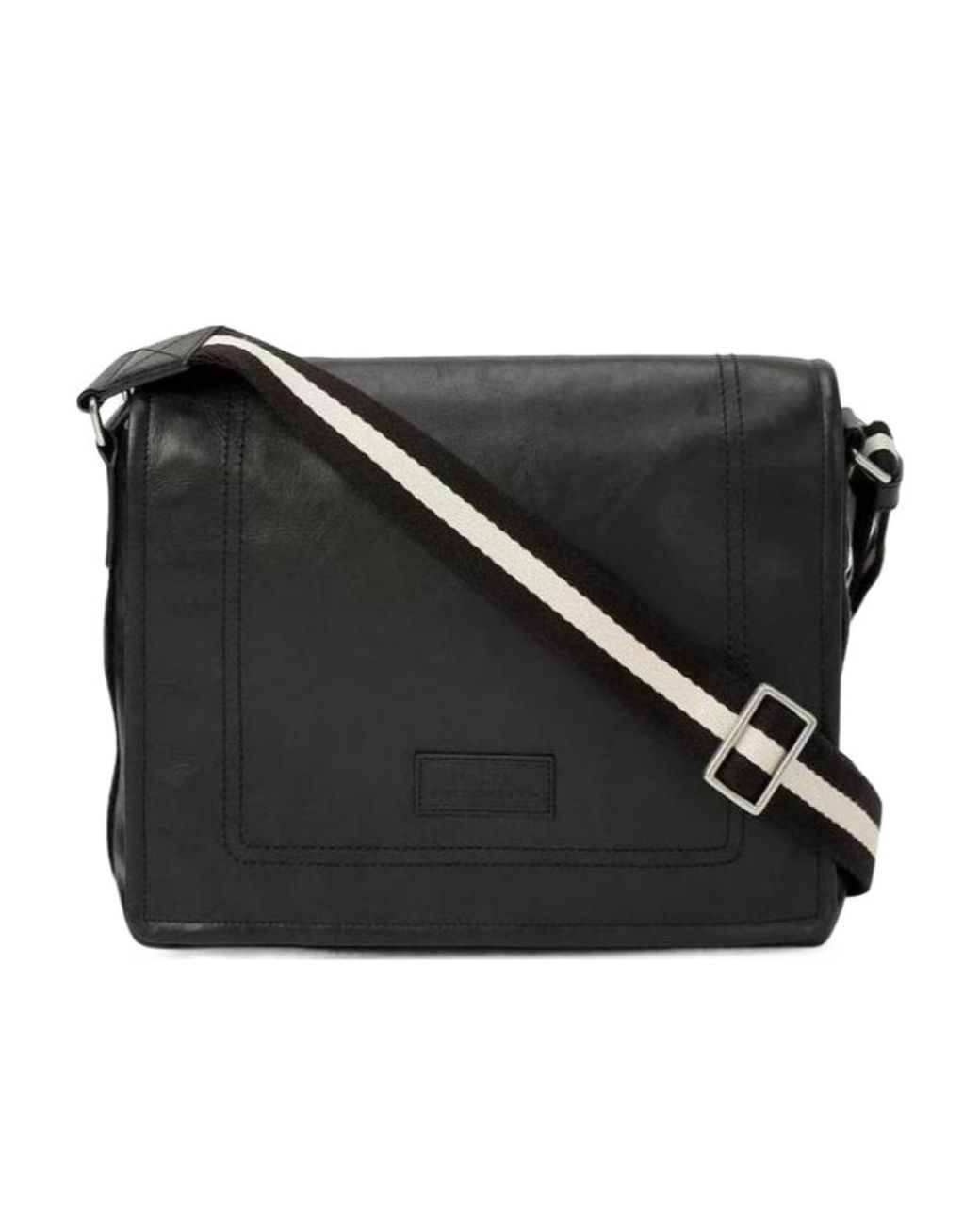 Bally Black Logo Strap Satchel for men