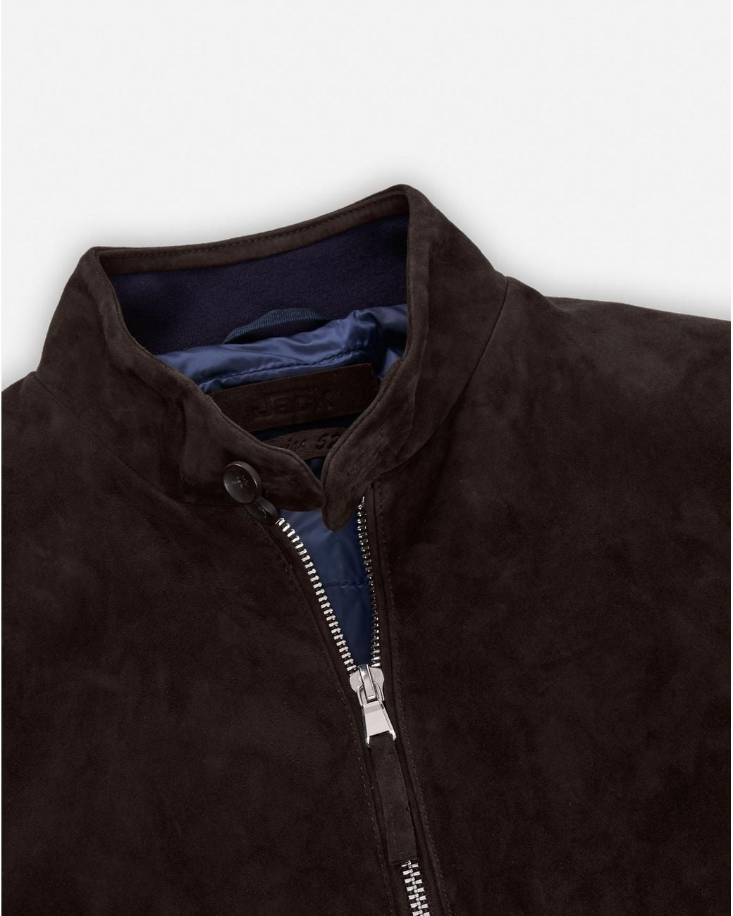 The Jack Leathers Black The Jackie Leathers Suede Zip Jacket for men